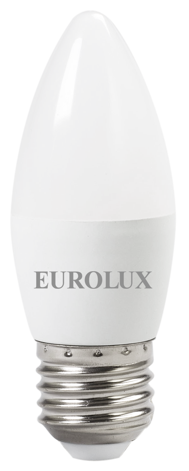 Лампа светодиодная EUROLUX LL-E-C37-6W-230-4K-E27